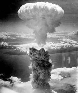 Fat Man explodes over Nagasaki